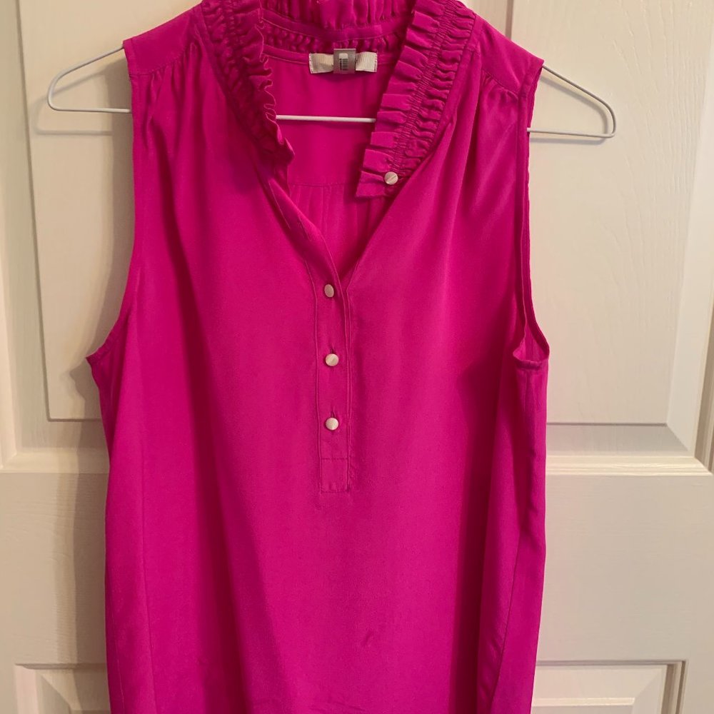 J. Crew size 2 fuschia silk blouse